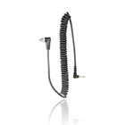 3 5mm Male Flash Pc Sync Cable - 14  Coiled Cord With Screw Lock For Dslr Camera