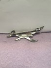 Vintage   Navajo   Roadrunner   Turquoise   Sterling Silver Pin  j 