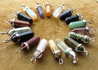 Wholesale 30pcs Mixed Natural Stone Point Chakra Healing Gemstone Pendants Bead