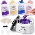 Waxing Kit  Hair Removal Wax Warmer 14oz With 4 Bags Hard Wax Beans For White