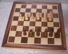 Chess Set With Folding Wood Board Storage Box Wood Pieces 2 1 2  Kings New