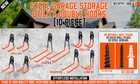 10-pack Steel Garage Storage Utility Double Hooks Wall Organizer Tool Hanger H-d
