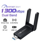 Usb Wifi Bluetooth Card 1300mbps Dual Band Usb 3 0 Card Wireless Network Adapter