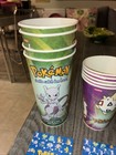 Vtg 2000 Pokemon Burger King  10  Paper Cups   2  Bags  Unused Sticker Book   3d