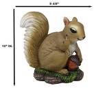 Rude Squirrel Pointing Middle Finger With Acorn Nutty Welcome Greeter Statue