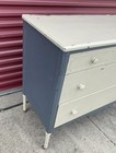 Vintage Simmons Steel Metal Dresser Furniture Industrial With Castor Wheels