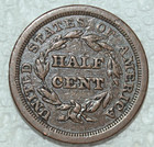 1851 Braided Hair Half Cent Nice Color Sharp   Cohen 1 Breen 1619