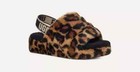 Ugg Women s Fluff Yeah Slide Spotty Animal Print Slipper 1130883 Size 8