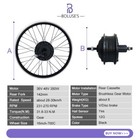 Electric Bicycle Conversion Kit 36v 350w 48v 350w Rear Cassette Hub Motor Wheel 