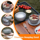 Titanium Portable Multi-functional Double Layer Anti-scald Camping Bowl