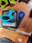Genuine Blue Bakelite Napkin Holders  Set Of 3  no Eyes 