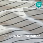 100  Washed Cotton Striped Duvet Cover Set Queen Size 3 Pieces  1 Duvet Cover   