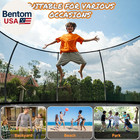 10ft 12ft 14ft 15ft 16ft Outdoor Trampoline With Enclosure Net  Heavy Duty Yard 