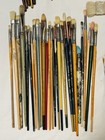 Lot 250 Vtg Artists Paint Brushes Bristle Sable Grumbacher Simmons Holbein Misc