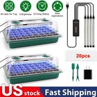 Seed Starter Tray With Grow Light  2 Packs 80 Cells Seed Starting Kit  Reusable