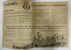 Original Lionel 1956 Catalog Private Printing On Newsprint