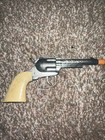 Rare Hubley  rodeo  Cap Gun From 50s-60s With Old Leather Holsters  Diamond    h   