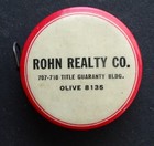 St Louis Rohn Celluloid Advertising Tape Measure   Lindenwood Watson Terrace