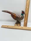 Vintage Handmade Hand Painted Wooden Pheasant Carving Folk Art Realism