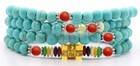 6mm Tibetan Buddhist 108 Turquoise Red Agate Prayer Beads Lama Necklace bracelet