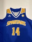 Game Worn Used Adidas San Jose State Spartans Sjsu Basketball Jersey Med 5  14
