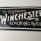 Vintage Winchester Porcelain Sign - Rifles Ammo Gun Sales Gas Oil Pump Sign