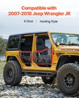 Front rear Side Tube Doors   Side View Mirrors For 2007-2018 Jeep Wrangler Jk