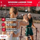 Swooc Games - Premium Wooden Ladder Ball Game Set  weather Resistant  - 10 Ga   