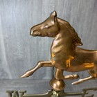 Vintage Dexter Style Copper Horse Weathervane On Brass Base Mantle Display 15   