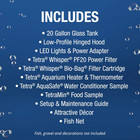 20 Gallon Tropical Fish Tank Kit With Led Lighting And Decor Freshwater Aquarium