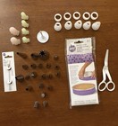 Lot Wilton 21 Tips For Cake Decorating Icing   Bake Even Strips  Scissors  Brush