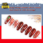 Red Chrome Nail Powder Metallic Mirror Effect Dust Glitter Glazed Manicure Decor