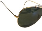 Vintage Bausch   Lomb Usa Gold Aviator Sunglasses  Cable Temples  Sweat Bar