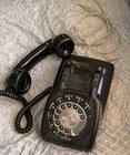 Vintage Black Rotary Dial Desk Telephone -untested