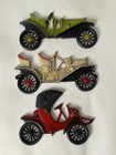 Vintage Midwest Cast Metal Antique Cars Wall Decor Set Of 3
