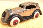 Vintage Hubley Cast Iron Terraplane Car Truck - Lot Of 3 - Sedan Coupe Roadster
