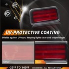 2x Red Lens Rear Bumper Reflector Lights For 1999-2004 Mitsubishi Montero Sport