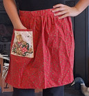 Vtg Christmas Apron Red Teddy Bears Green Holly Waist Gourmet Gallery Waist