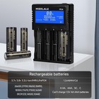 4-bay Universal Battery Charger With Smart Lcd Display Fast Charge For Rechargea