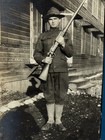 Wwi Identified Us Army Soldier W  Rifle Camp Lewis Antique 1918 Photo L 51