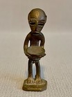 Pair  2  Antique Cast Bronze Ashanti West African Gold Weight Tribal Figures