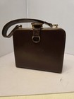 Rare 1930s To 1940s Vintage Brown Leather Handbag By Evans