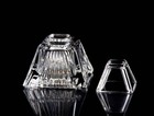 Royal Crystal Rock Rcr Pyramid Inkwell With Lid Vintage Crystal Italy