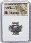Marc Antony 33-32 Bc  Roman Empire Cleopatra Vii Ar Denarius Silver Coin  Ngc G