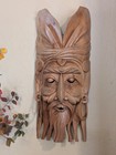 Vintage Hand-carved Wood Mask  Asian Mask