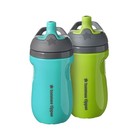 Insulated 9oz Toddler Water Bottle - No Spill Sippy Cups  Bpa Free  Pack Of 2