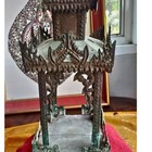 Antique Rare Thai Buddha Stand Bronze Buddhist Altar Pedestal Vintage Art statue