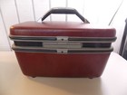 Vintage Burgundy Samsonite  Silhouette Train Case Bag No Key