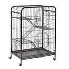 Metal Ferret Cage Rat Cage Small Animal Hutch For Rabbit Guinea Pig Rat Squirrel