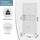 69  h Metal Kitchen Pantry Cabinet With Doors And Adjustable Shelves